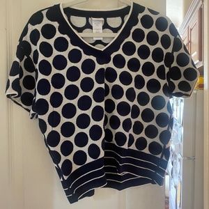 "Cabi" V-Neck Short Sleeved Sweater